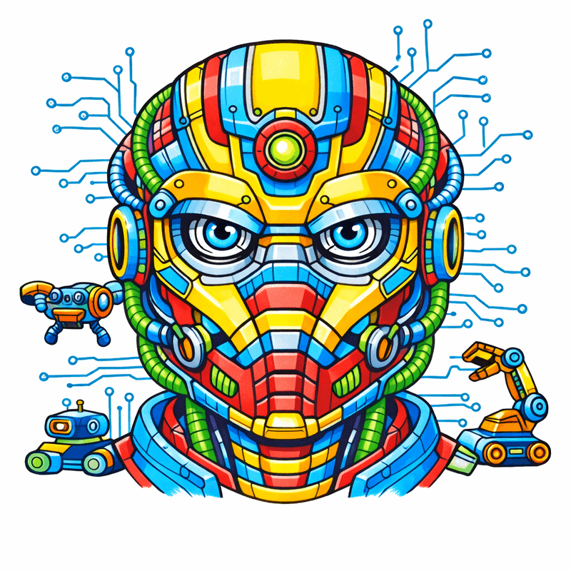 Robot Head coloring pages