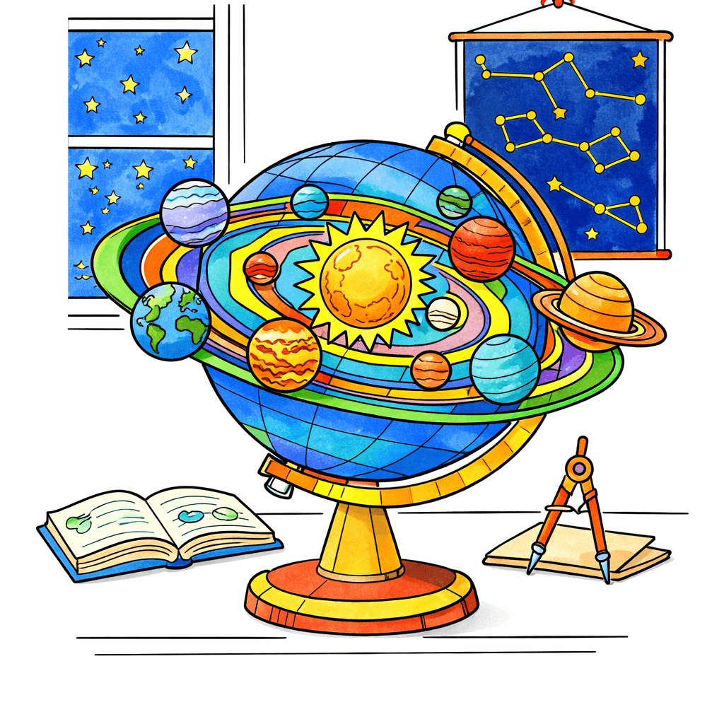 Solar System coloring pages