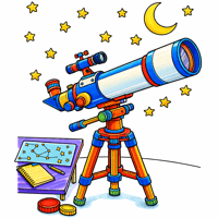 Telescope coloring pages