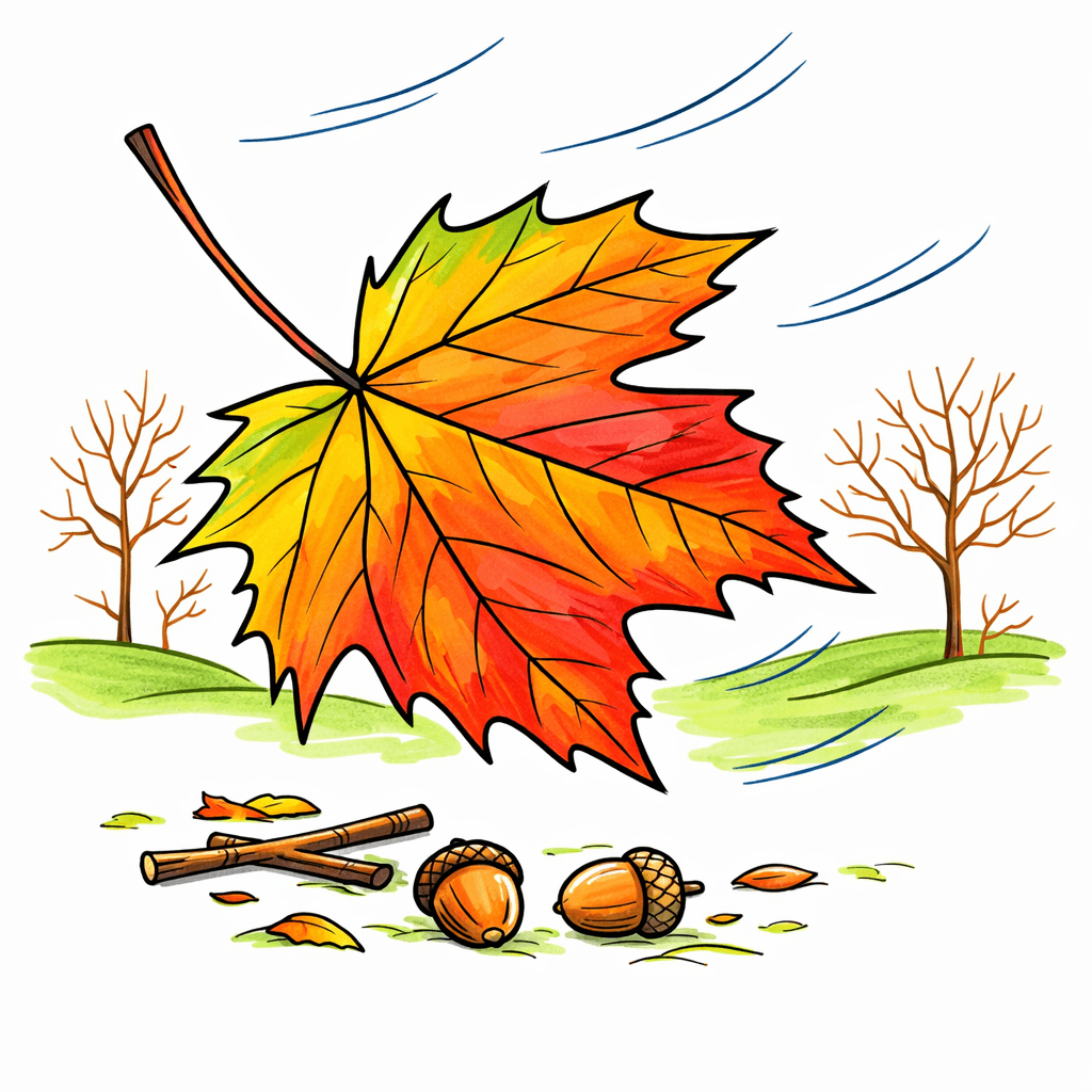 Leaf coloring pages