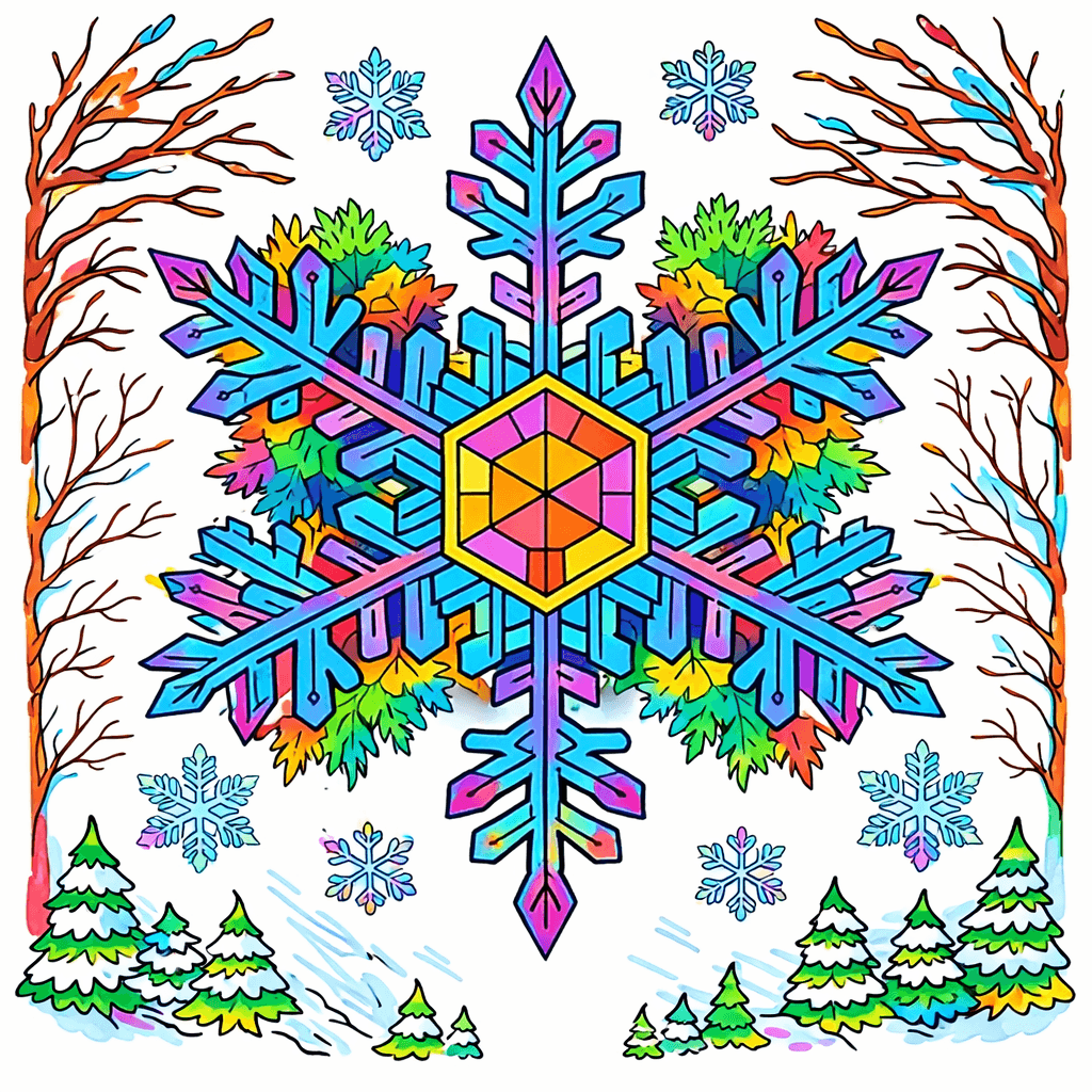 Snowflake coloring pages
