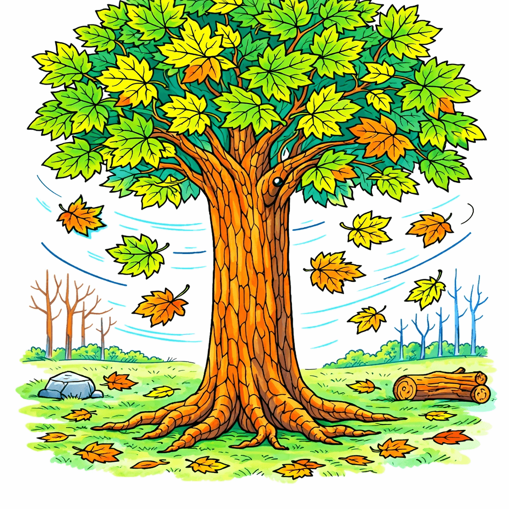 Tree coloring pages