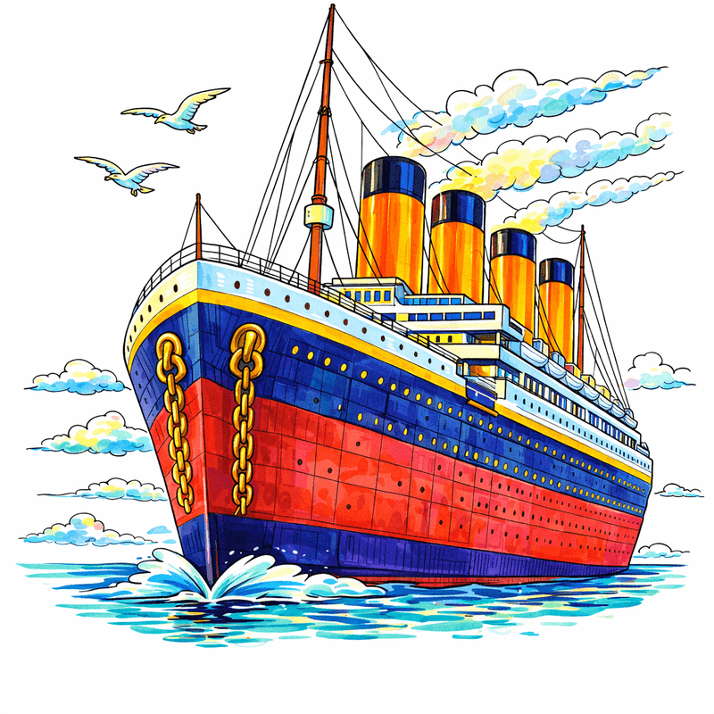 Titanic coloring pages
