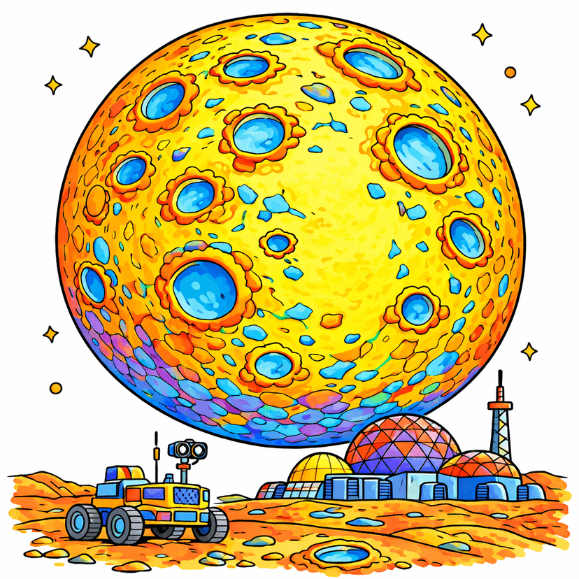 Moon coloring pages