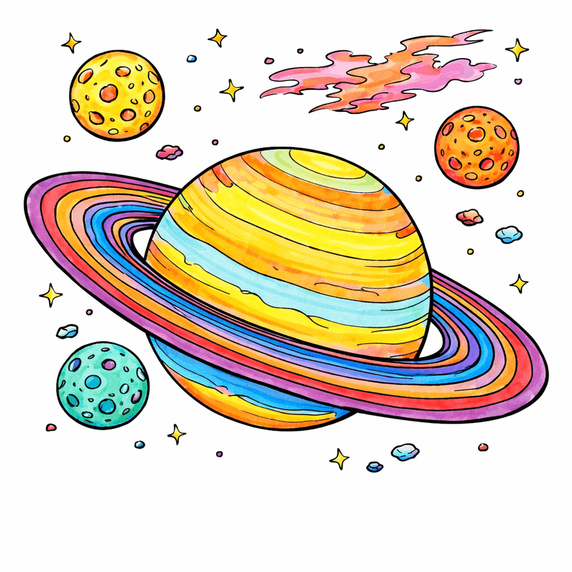 Planet coloring pages
