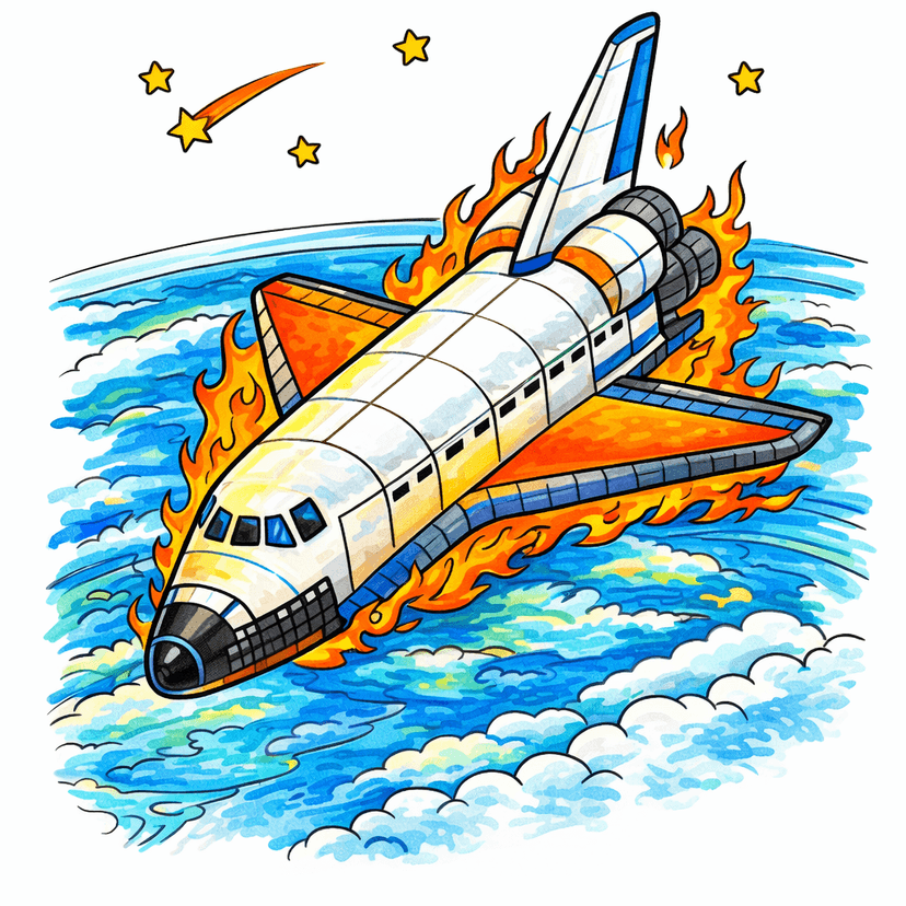 Space Shuttle coloring pages