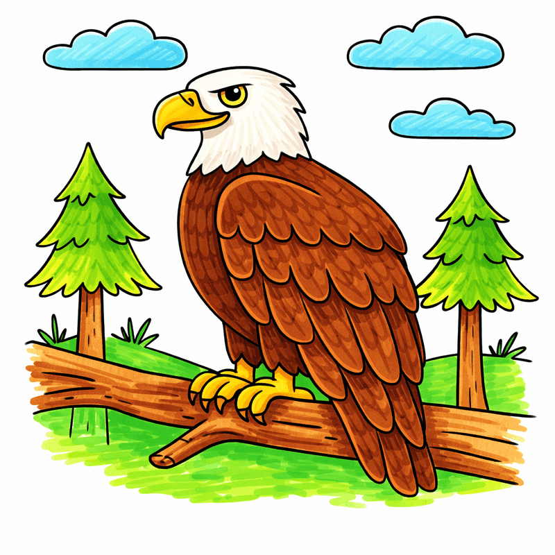 American Eagle coloring pages
