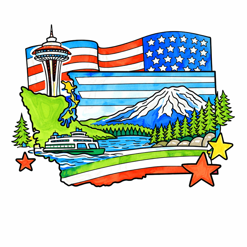 Washington coloring pages