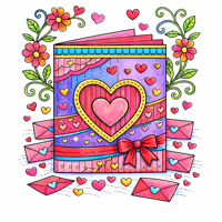 Valentine Card coloring pages