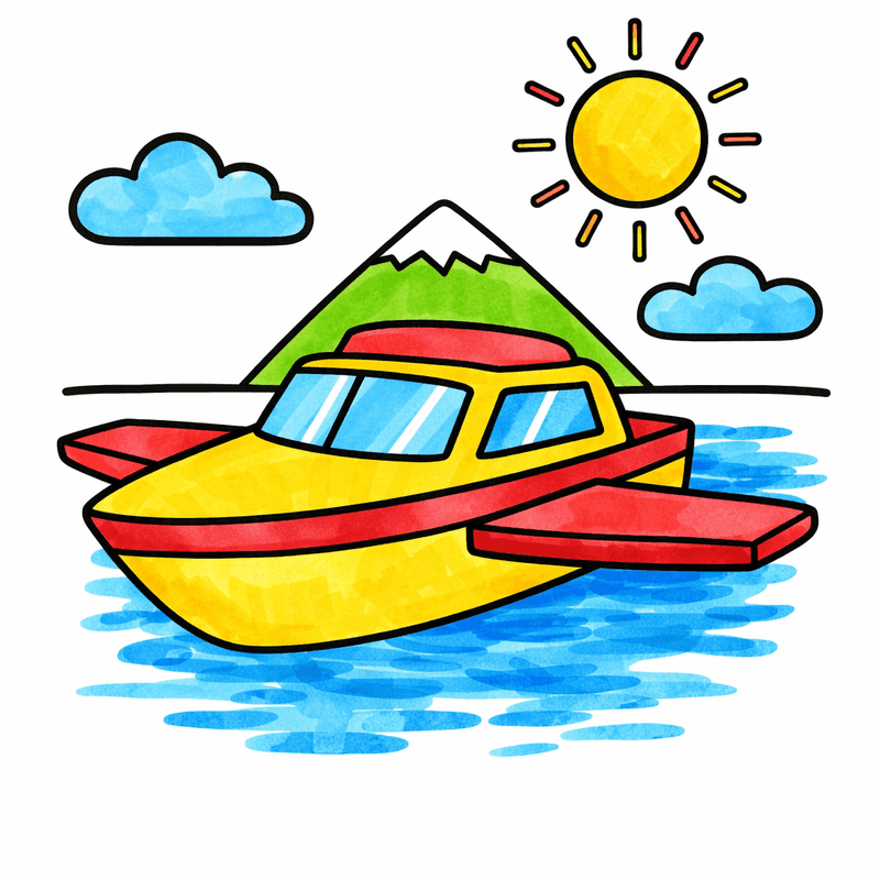 Boat coloring pages