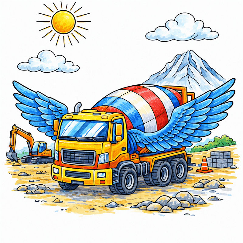 Cement Mixer coloring pages