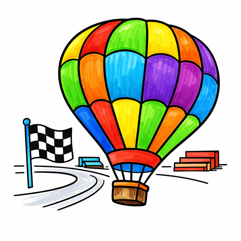 Hot Air Balloon coloring pages
