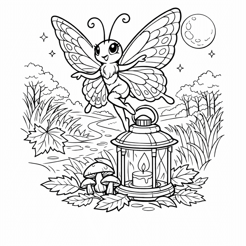 Free printable coloring page: Object Only: Two Butterflys Sitting Together, Simple And Adorable, No Background, for ages 7-12