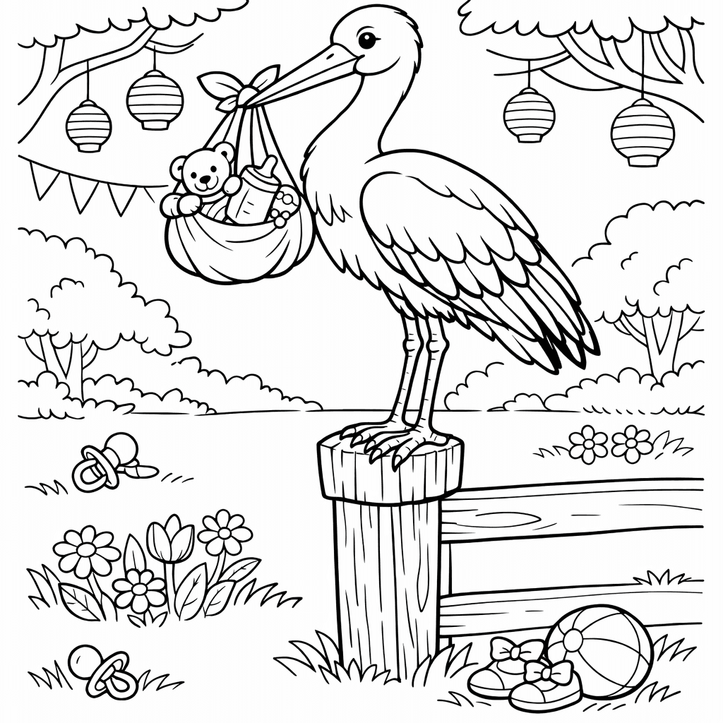Free printable coloring page: Baby Booties, for ages 7-12