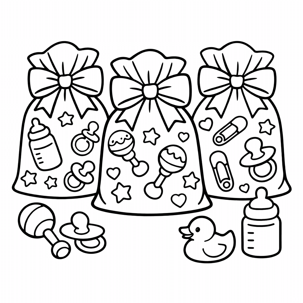 Free printable coloring page: Baby Bottle, for ages 3-6