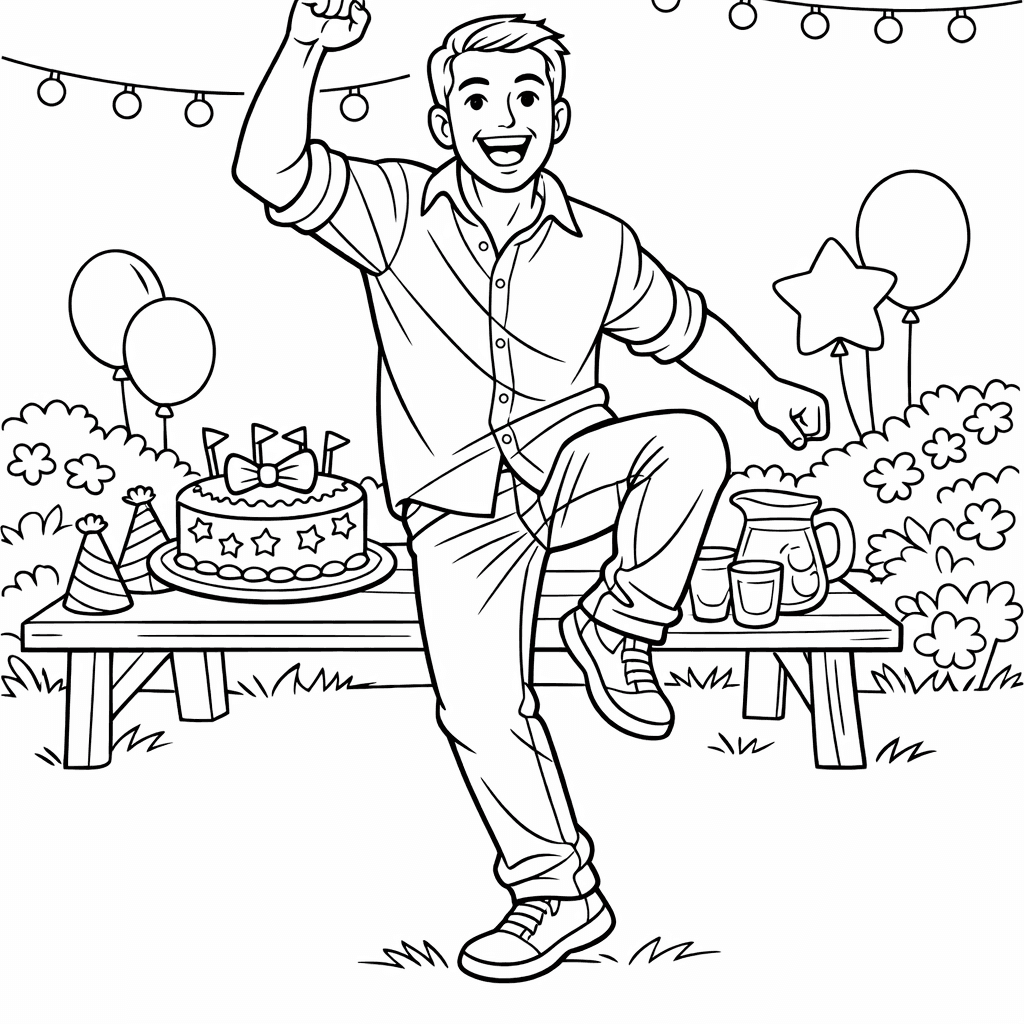 Free printable coloring page: Fathers Day Card, for ages 7-12
