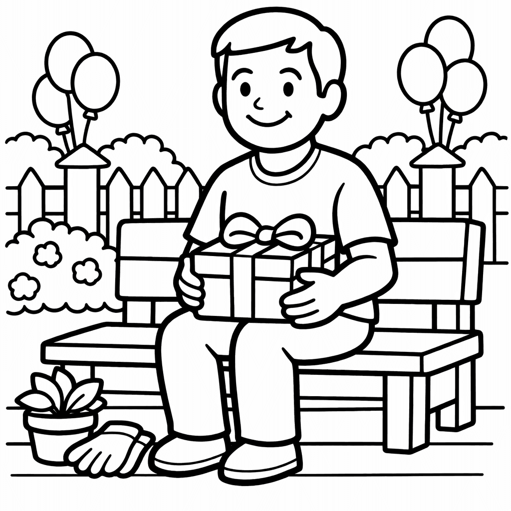 Free printable coloring page: Best Dad, for ages 3-6