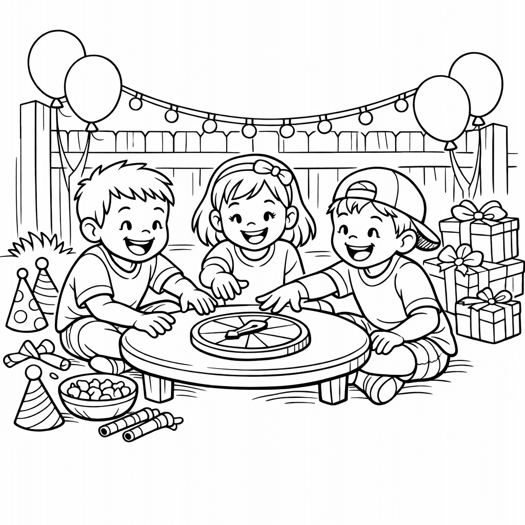 Free printable coloring page: Party Hat, for ages 7-12