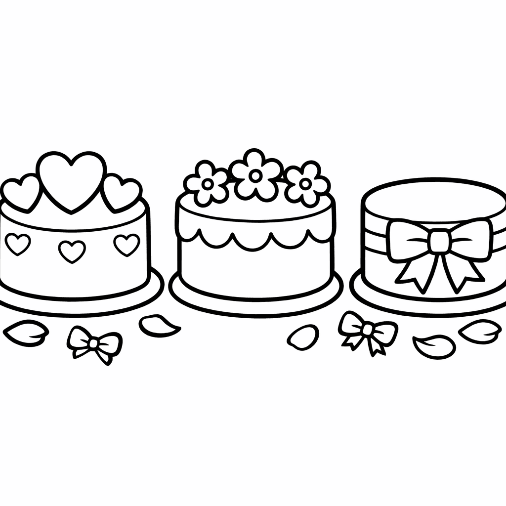 Free printable coloring page: Wedding Bells, for ages 3-6