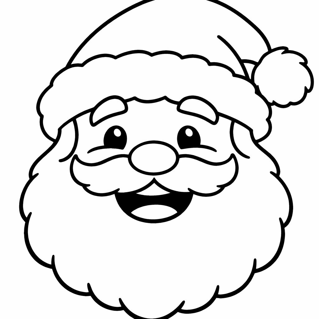 Free printable coloring page: Santa Waving, for ages 3-6