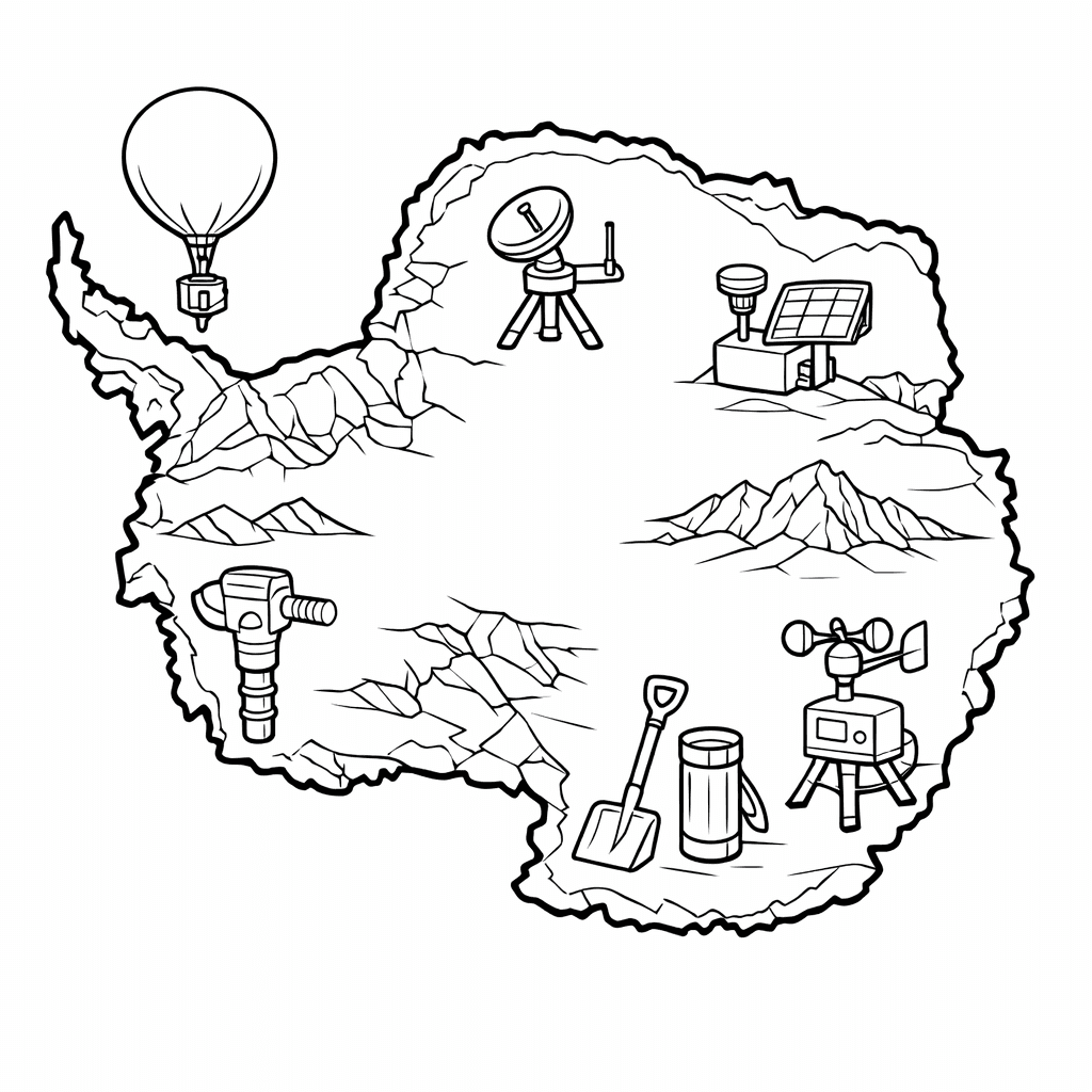 Free printable coloring page: Continent Shape, for ages 7-12