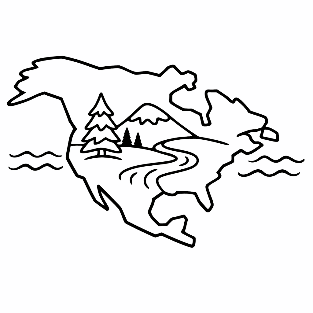 Free printable coloring page: North America Map, for ages 3-6