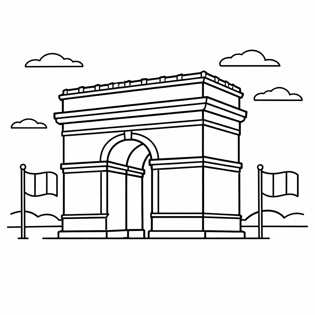 France Coloring Page — France Flag