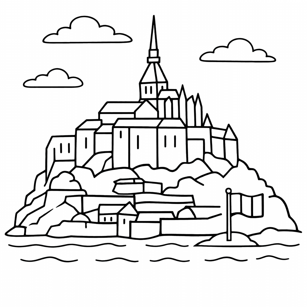 France Coloring Page — Object Only: Two Or Three Frances Side By…