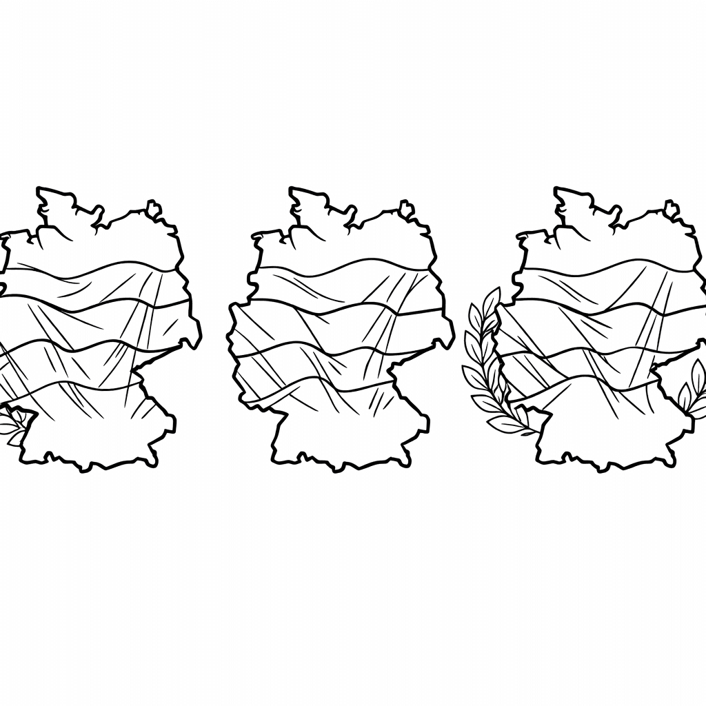Free printable coloring page: Object Only: Two Or Three Germanys Side By…, for ages 7-12
