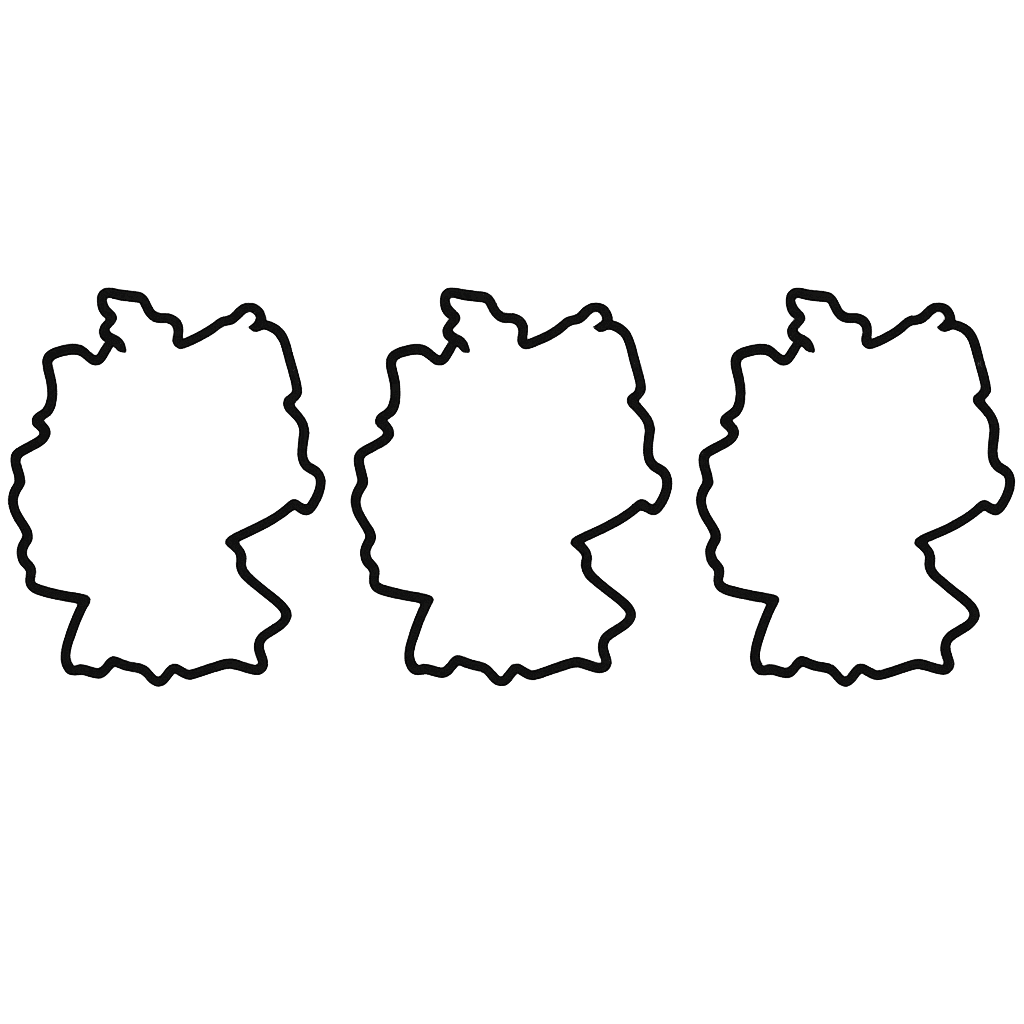 Free printable coloring page: Object Only: A Cute Germany With Clean Outlines,…, for ages 3-6