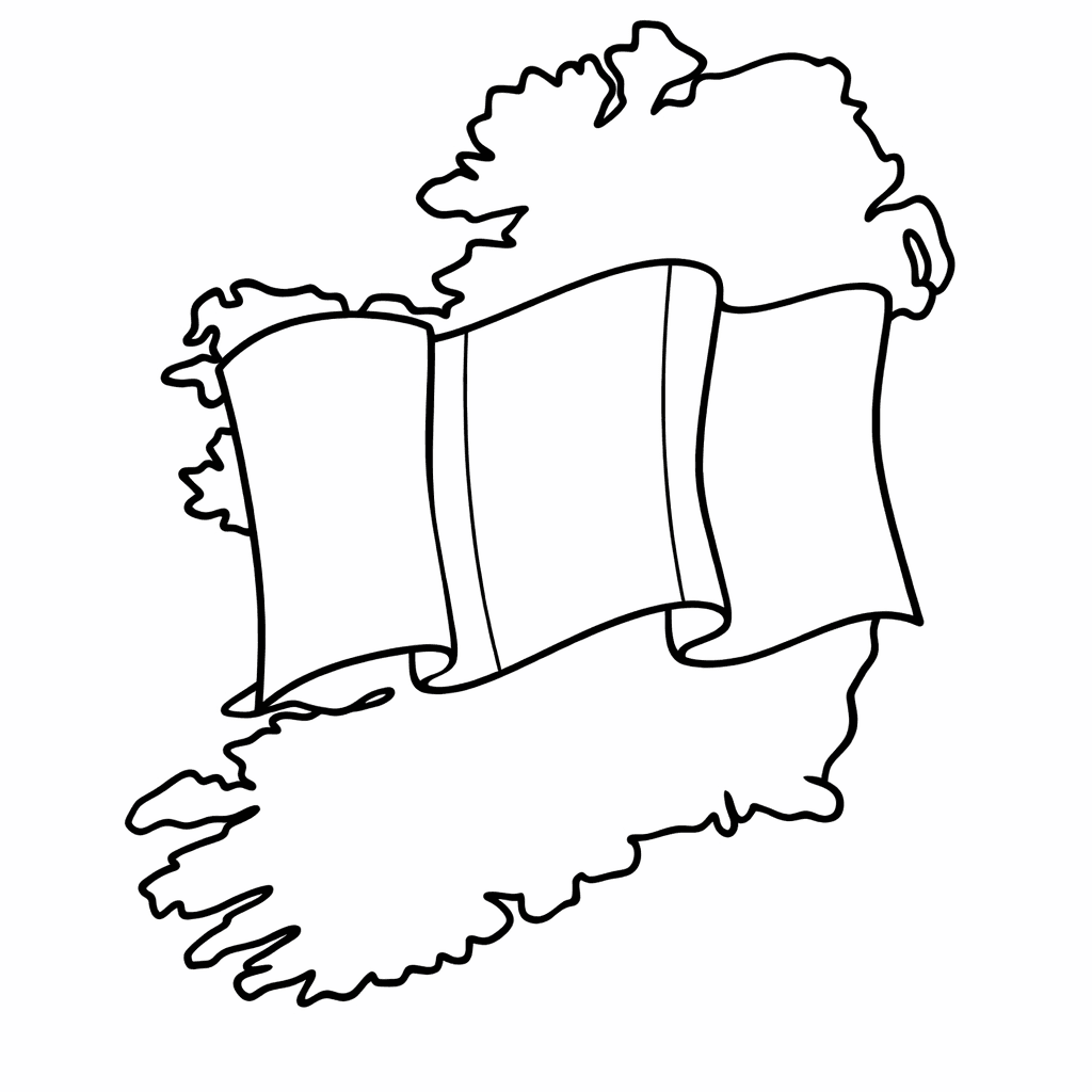 Free printable coloring page: Object Only: Two Or Three Irelands Side By…, for ages 3-6