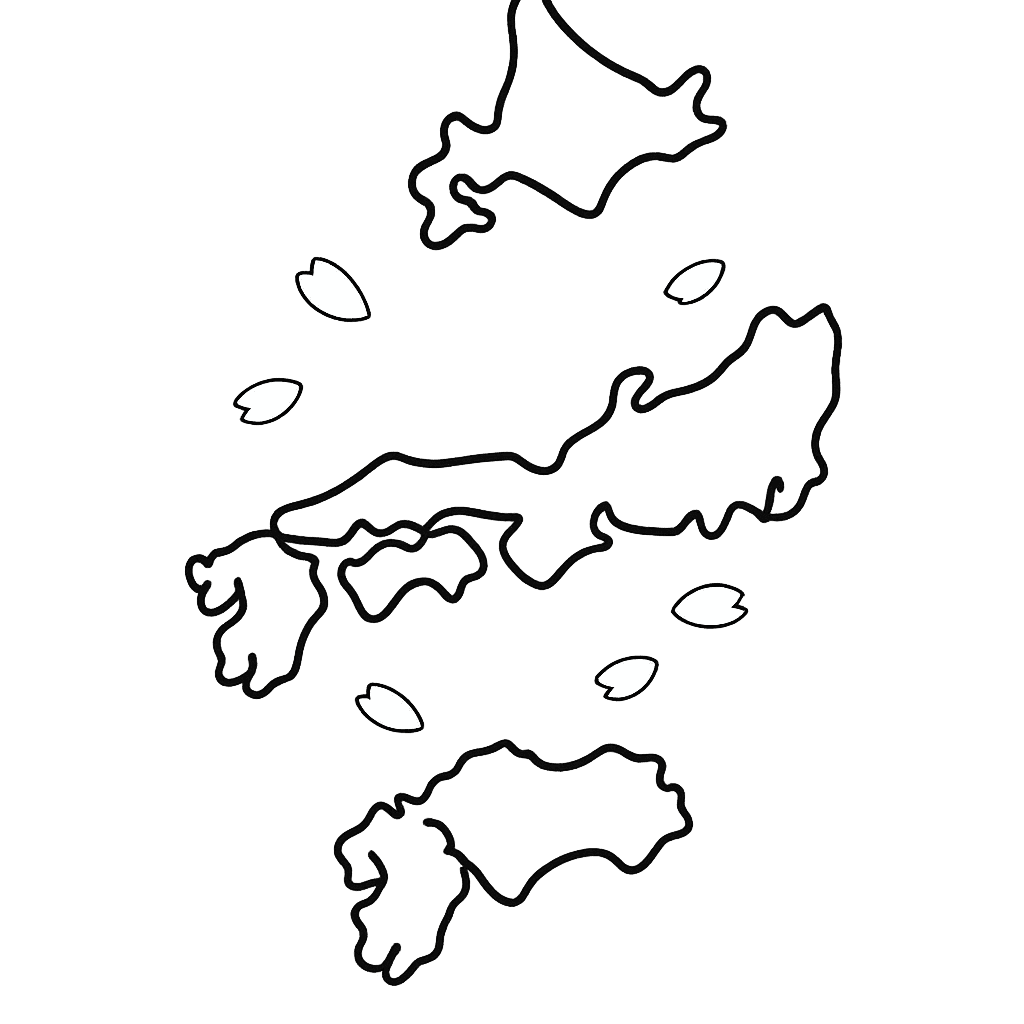 Free printable coloring page: Object Only: Two Or Three Japans Side By…, for ages 3-6