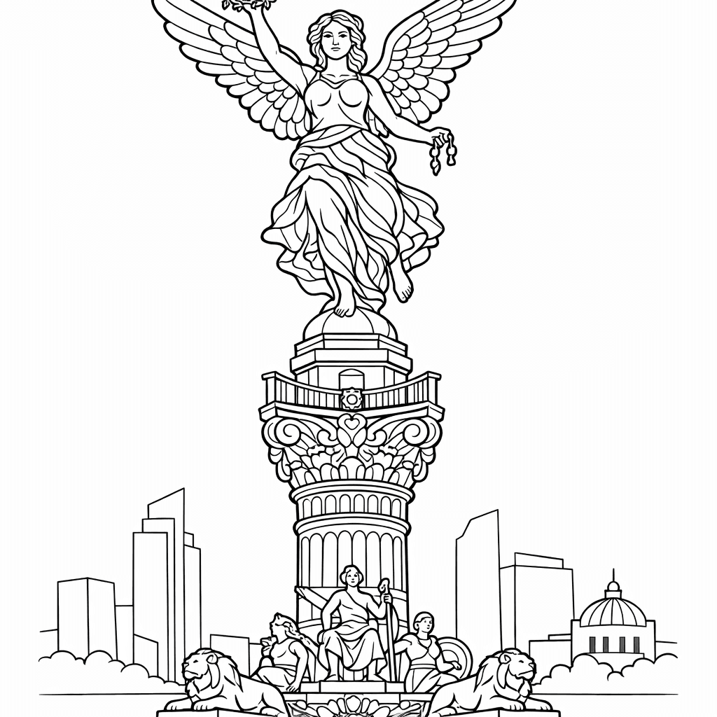 Free printable coloring page: Object Only: Two Or Three Mexicos Side By…, for ages 7-12