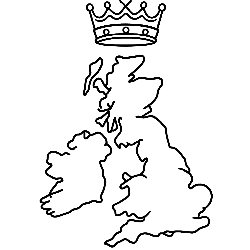 Free printable coloring page: Object Only: Two Or Three United Kingdoms Side…, for ages 3-6