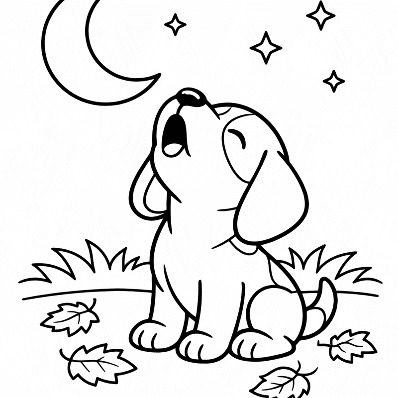 Free printable coloring page: Object Only: Two Beagle Puppies Side By Side,…, for ages 3-6