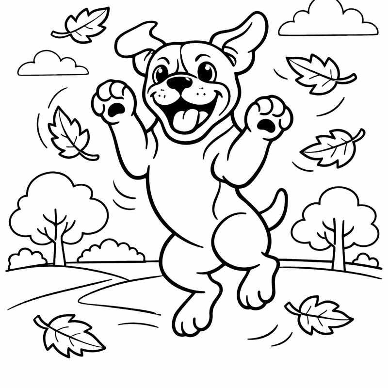 Free printable coloring page: A Boxer Lying Upside Down On A Couch, for ages 3-6