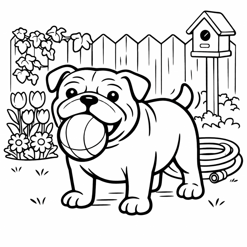 Free printable coloring page: A French Bulldog With Bat Ears Sitting On…, for ages 3-6