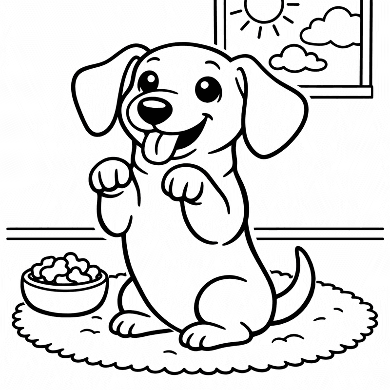 Dachshund Coloring Page — Object Only: A Cute Dachshund With Clean Outlines,…