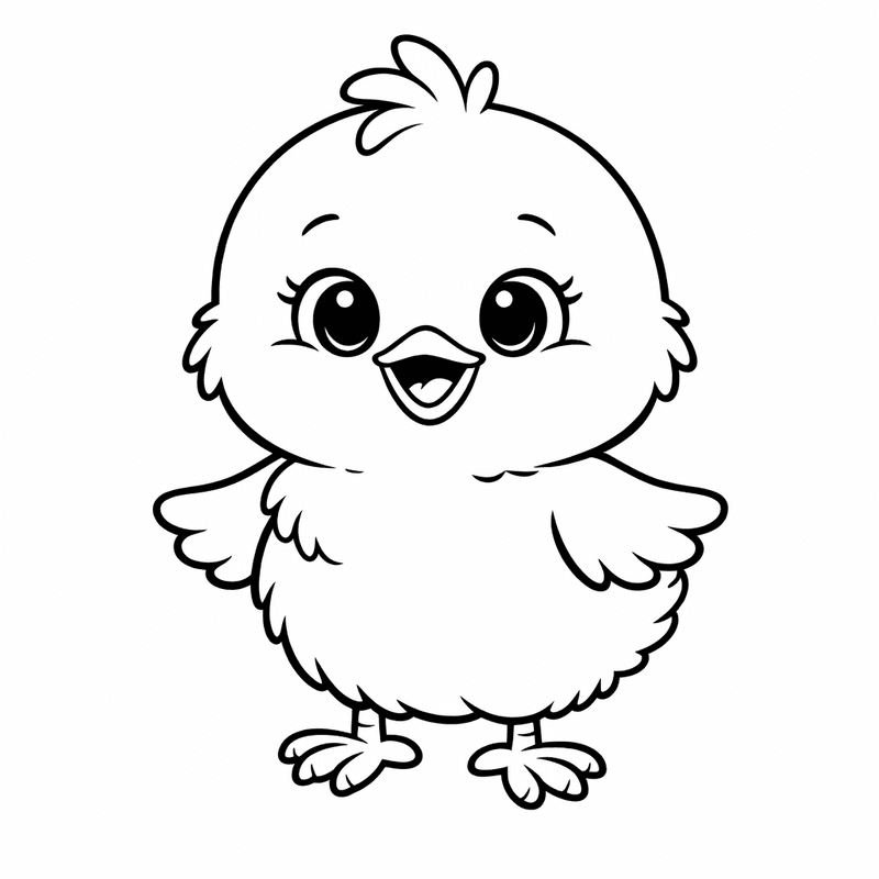Free printable coloring page: A Chick Sitting On Top Of An Easter…, for ages 7-12