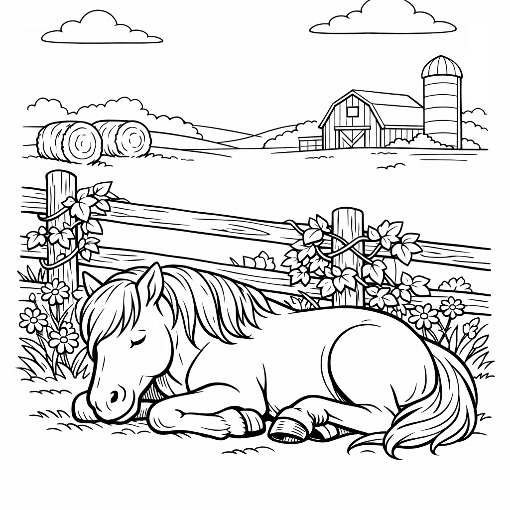 Free printable coloring page: Horse Face, for ages 7-12