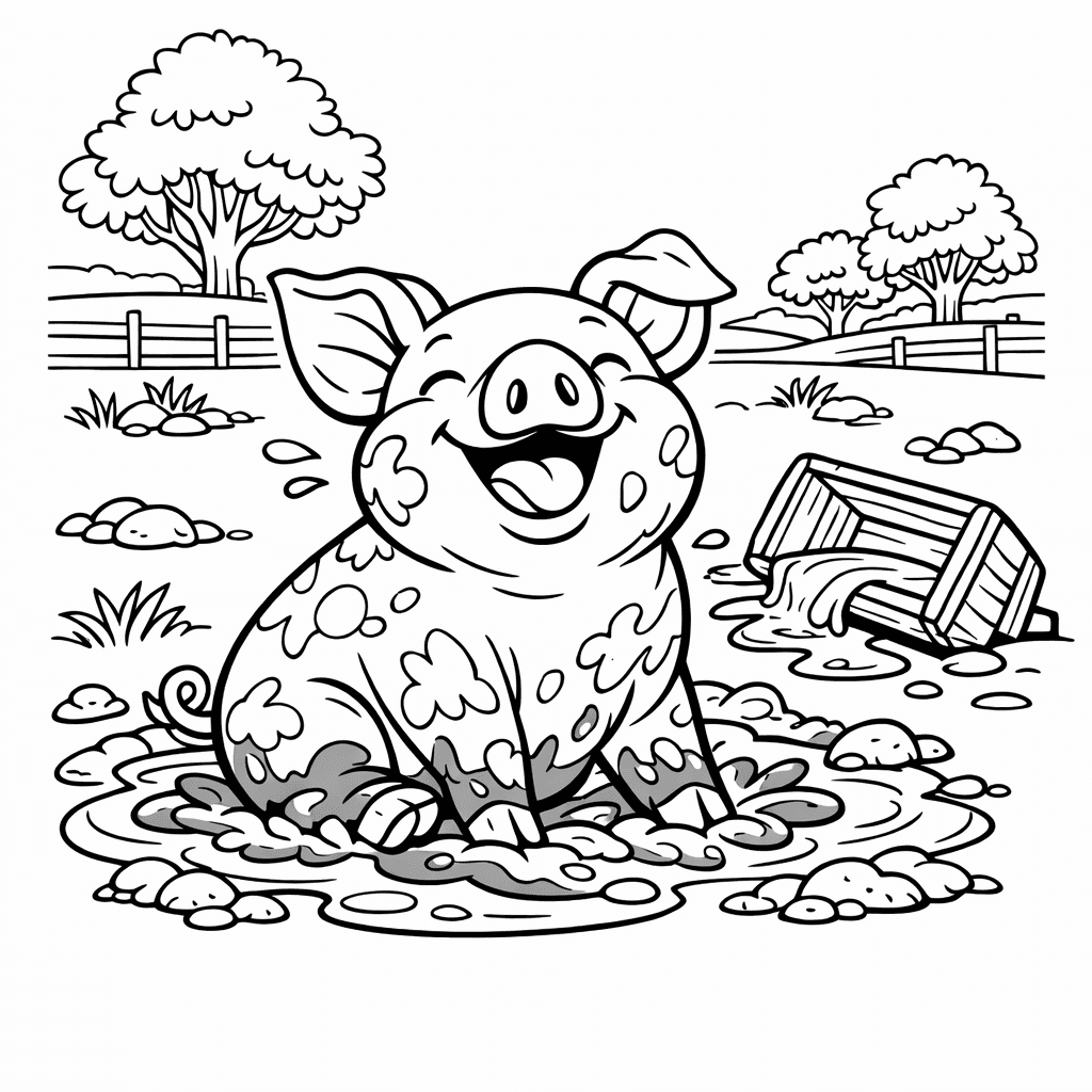Free printable coloring page: Piglet, for ages 3-6