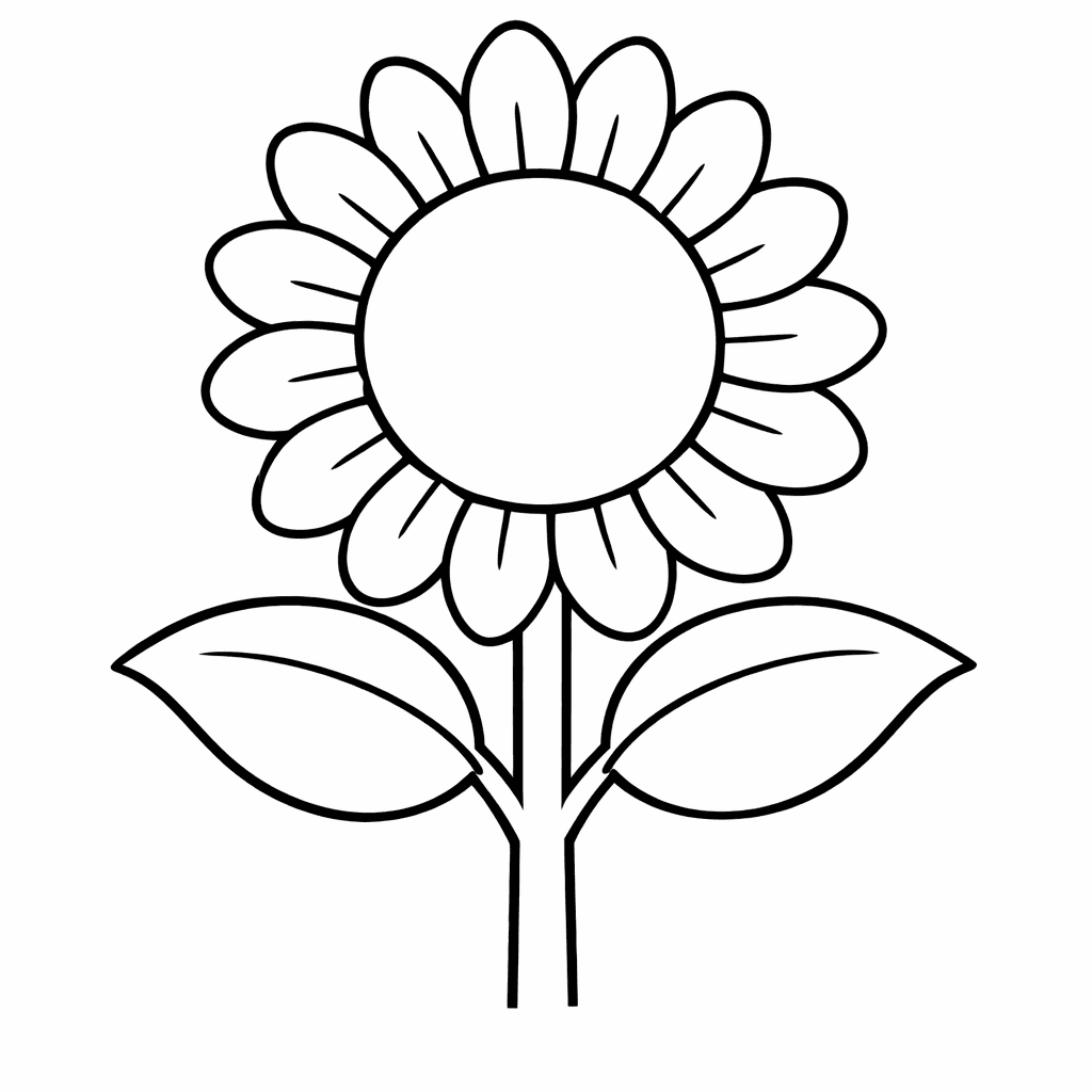 Free printable coloring page: Sunflower Face, for ages 7-12