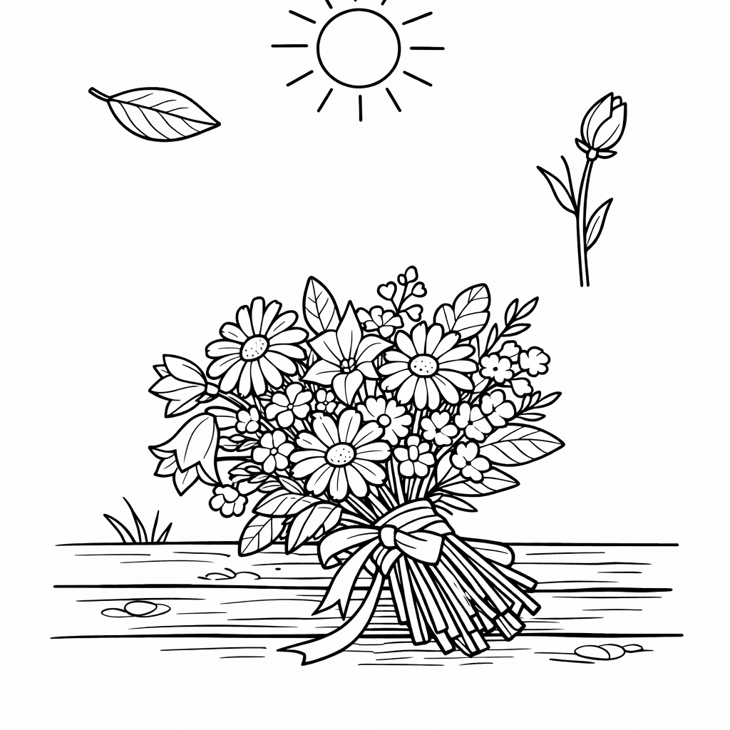 Free printable coloring page: In A Whimsical Fairy Garden, A Tiny Fairy…, for ages 7-12
