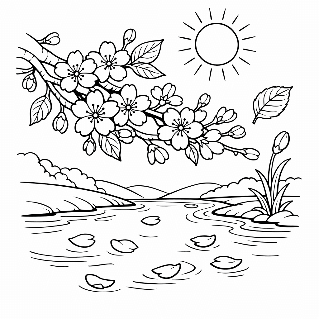 Free printable coloring page: A Whimsical Treehouse Nestled Among A Cluster Of…, for ages 7-12