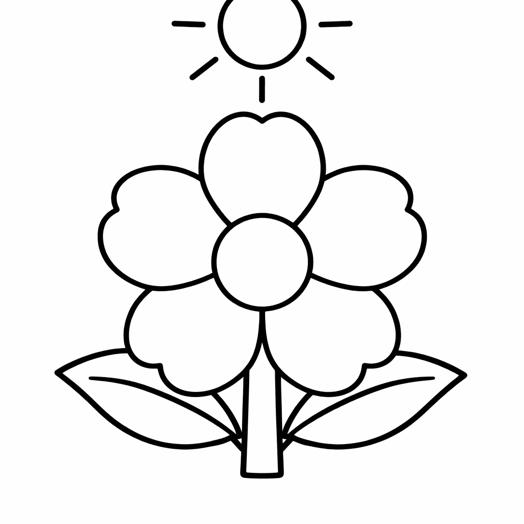 Free printable coloring page: A Path Lined With Cherry Blossom Trees In…, for ages 3-6