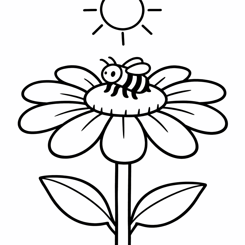 Free printable coloring page: In A Whimsical Garden, Daisy Wears A Hat…, for ages 7-12