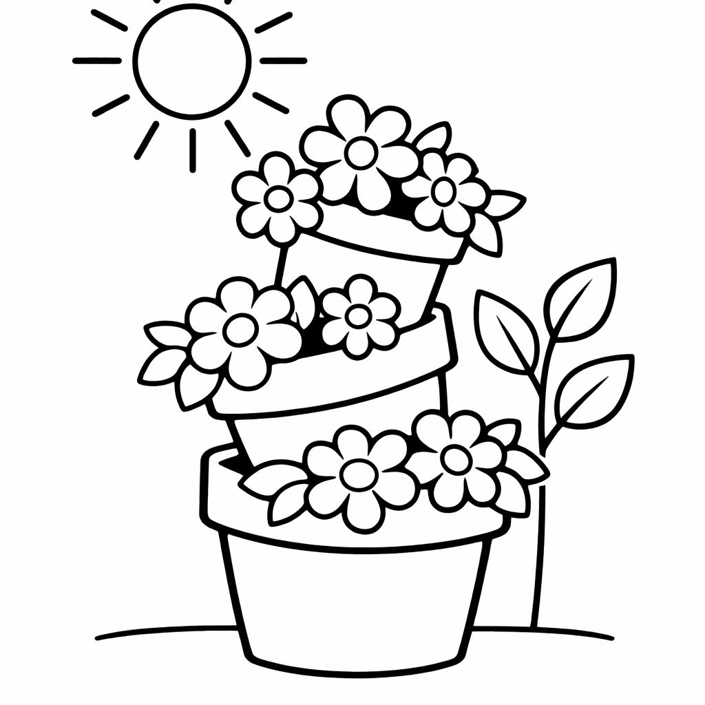 Free printable coloring page: An Adventurous Fairy Flutters Above A Whimsical Flower…, for ages 7-12