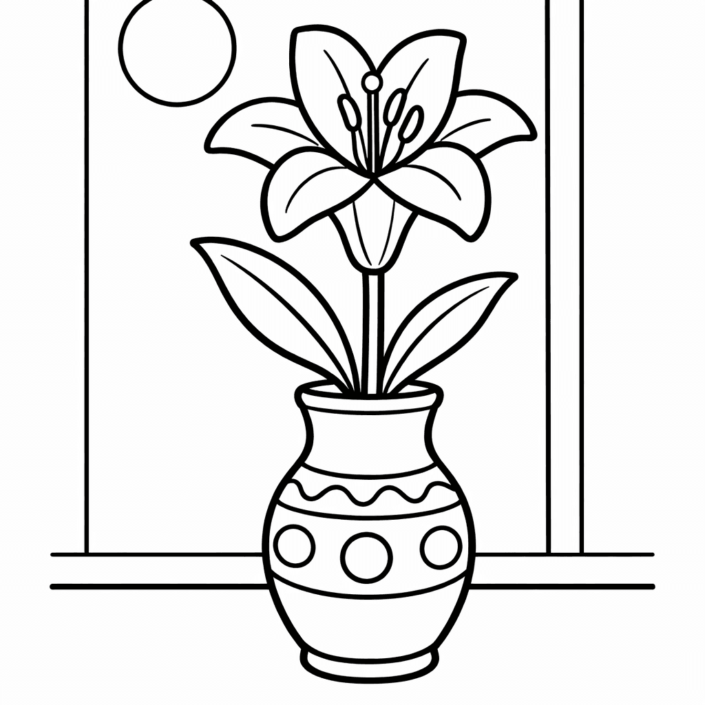 Free printable coloring page: Lily Gracefully Floats On A Sparkling Pond, Surrounded…, for ages 3-6