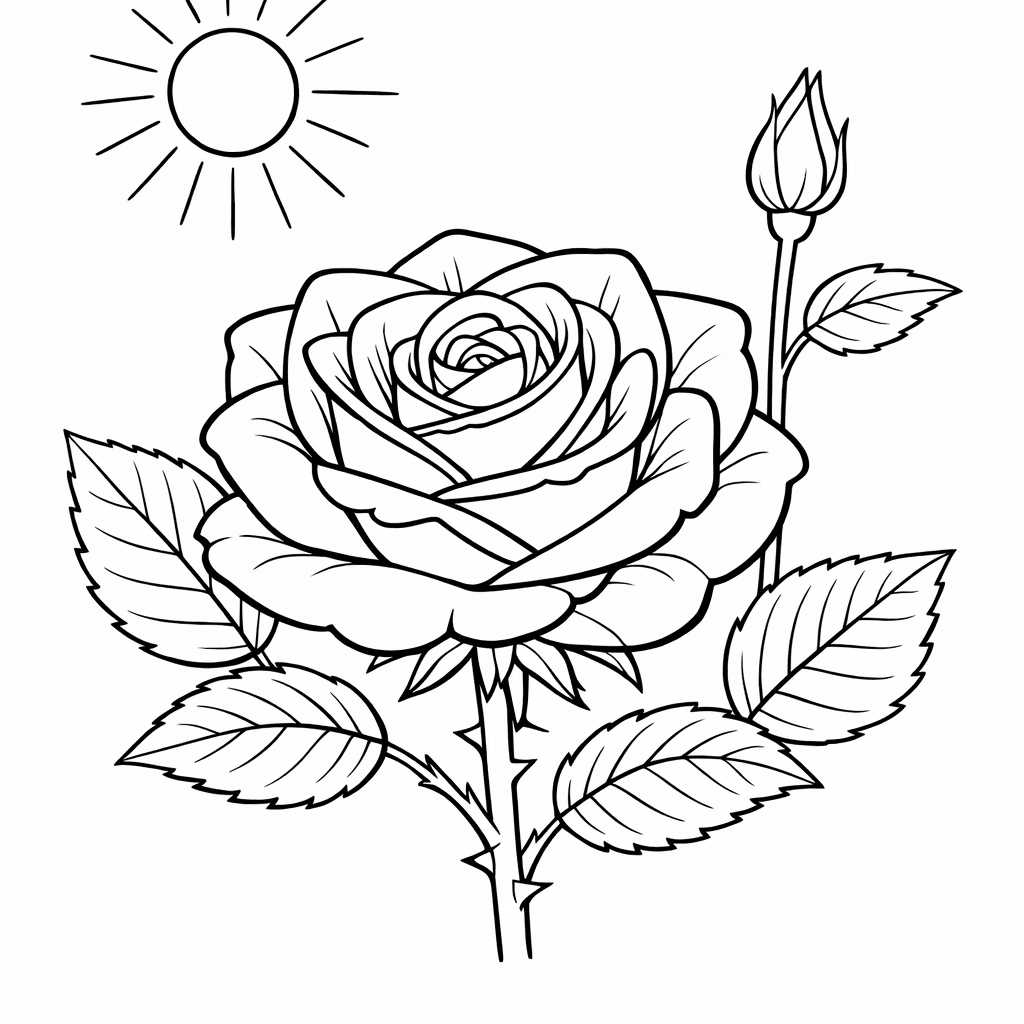 Free printable coloring page: A Whimsical Garden Scene Where A Cheerful Child…, for ages 7-12