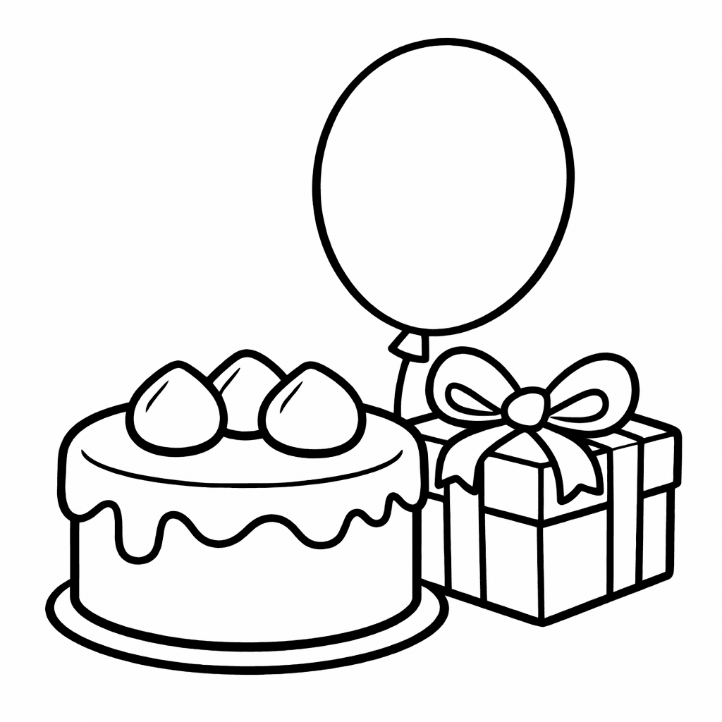Free printable coloring page: Cupcake, for ages 3-6
